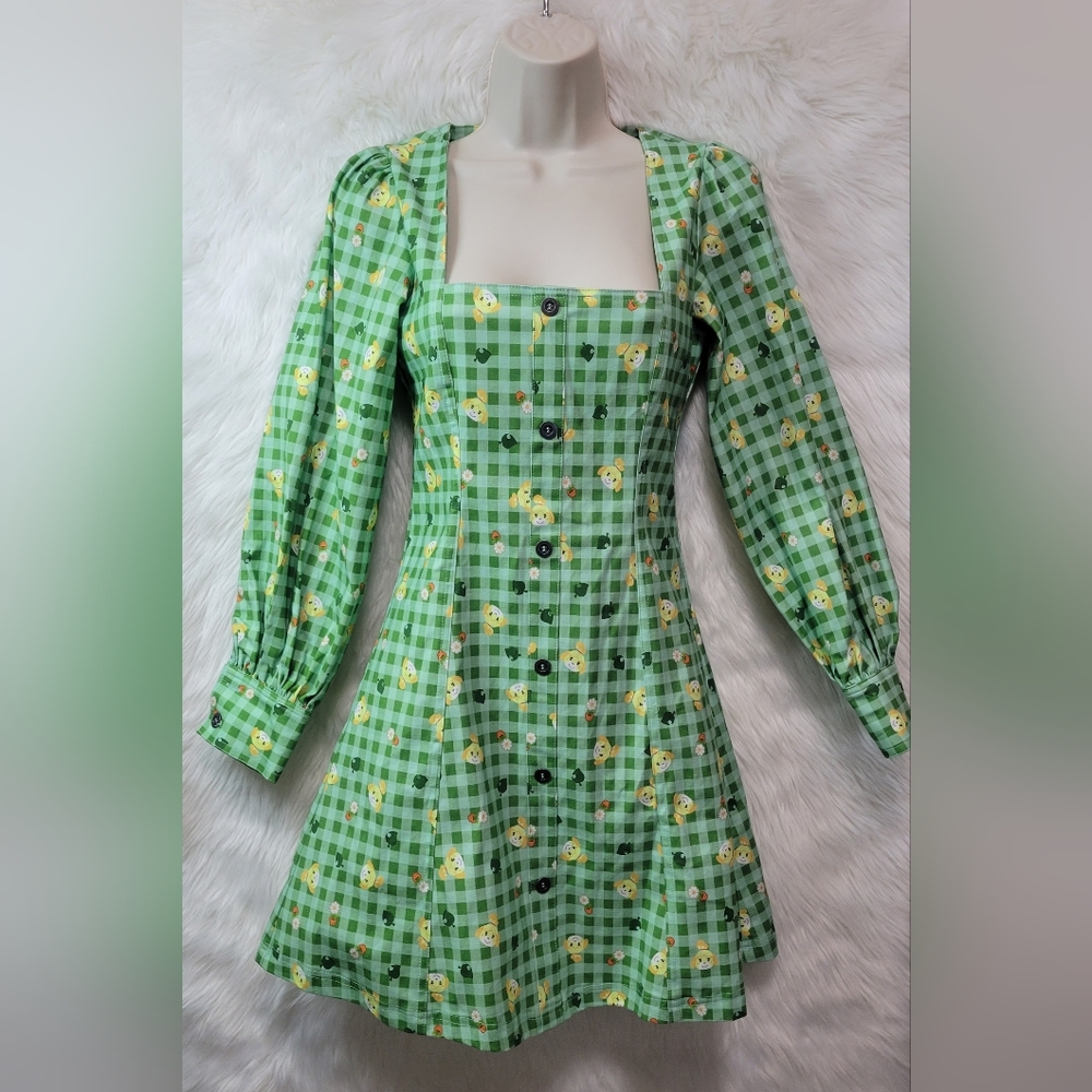 Black Milk Animal Crossing Nintendo ISABELLE GINGHAM PILGRIM DRESS LIMITED  8